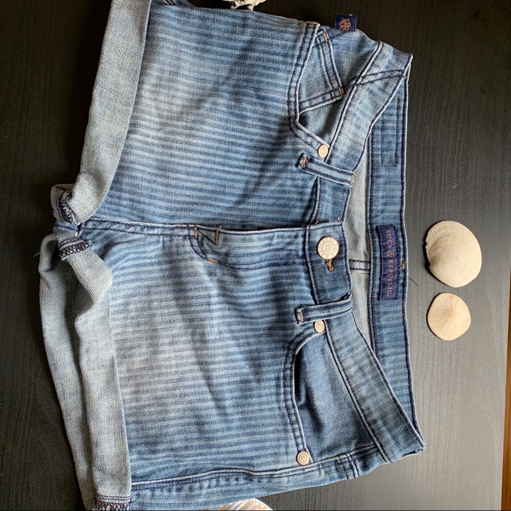 Rock and Republic Striped Denim Jeans